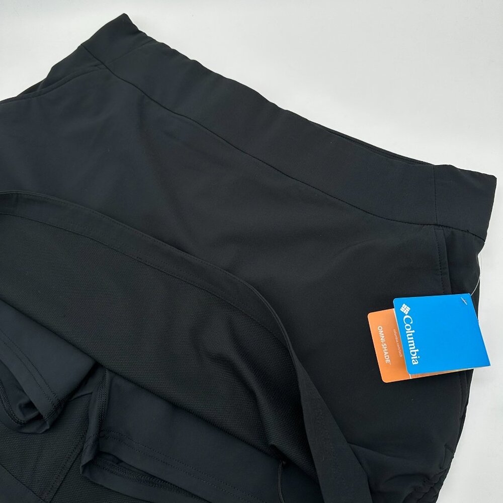 Columbia Women's All Seasons Mid Rise Quick Dry Ruched Skort, Size XL, Black